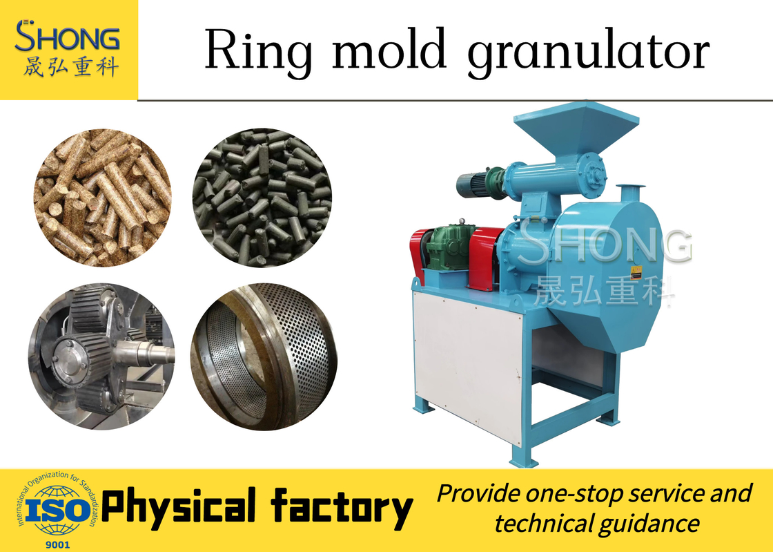 Endgranulat Größe 3-10 mm Organischer Dünger Granulator mit 4-6 t/h Produktionskapazität Besuch Willkommen