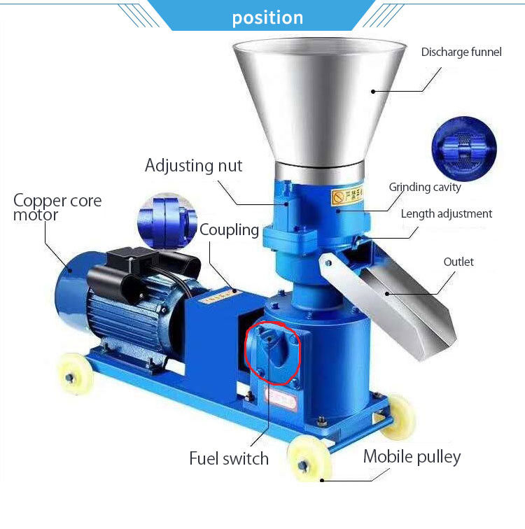 Kohlenstoffstahl-Granulator für organische Düngemittel mit kugelförmigen Partikeln von 0,3-3 mm, Flat Die Granulator