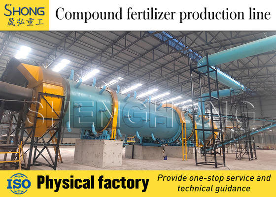 Produktionslinie für organische Zusammengesetzte Düngemittel mit einer Kapazität von 1-100 Tonnen pro Stunde und einer Granulatgröße von 2-30 mm für einen hohen Nährstoffgehalt