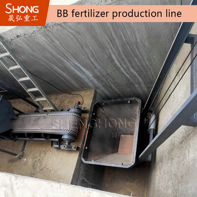 NPK-Produktionslinie für die Massenmischung von Düngemitteln mit einer Kapazität von 5–7 Tonnen pro Stunde, SPS-Steuerungssystem und anpassbarem Design
