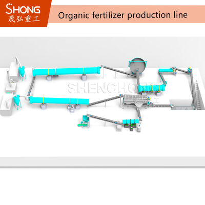 Vermicompost-Produktionslinie für organische Düngemittel für Schweinemist mit einer Jahreskapazität von 1 bis 20 Tausend Tonnen, einer Feuchtigkeit von weniger als 10% und einer Spannung von 380 V oder nach Maß