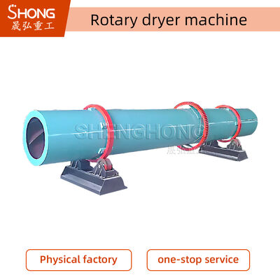 Rotary Trommeltrockner mit einer Produktionskapazität von 1-50 t/h, Material aus Kohlenstoffstahl/Edelstahl und einer Neigung von 2-5 Grad
