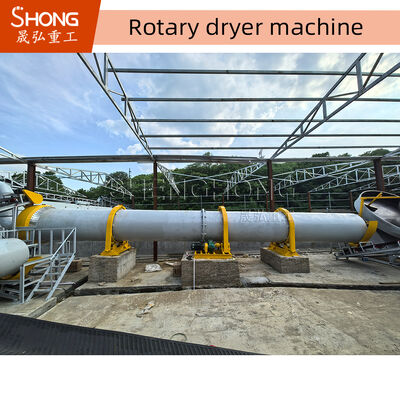 Rotary Trommeltrockner mit einem Temperaturbereich von 50-600°C und einer Produktionskapazität von 1-50 t/h inklusive Gebläse