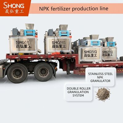 NPK Düngemittelgranulator aus Edelstahl mit einer Kapazität von 12-15 t/h und Doppelrollerkonstruktion für die Granulation von Mischdünger