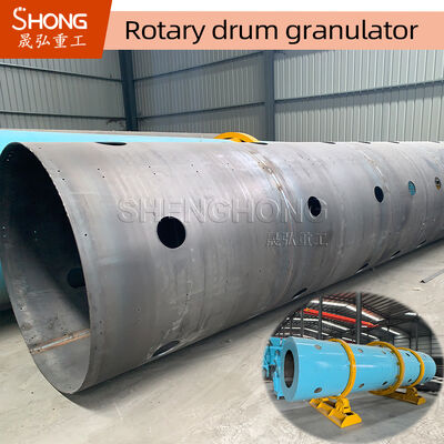 Rotationstrommelgranulator aus Kohlenstoffstahl mit einer Kapazität von 8 t/h und einer Leistung von 7,5 kW