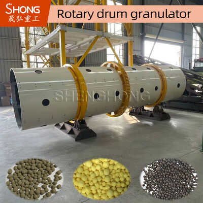 Ballförmiger Rotationstrommelgranulator für 30.000 Tonnen/Jahr NPK Düngemittel-Produktionslinie mit Kohlenstoffstahlkonstruktion