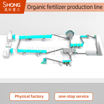 Produktionslinie für organische Düngemittel für nasse Granulation mit Kombinationsgranulatoren und Zähne-Rühr-Ersatzteilen