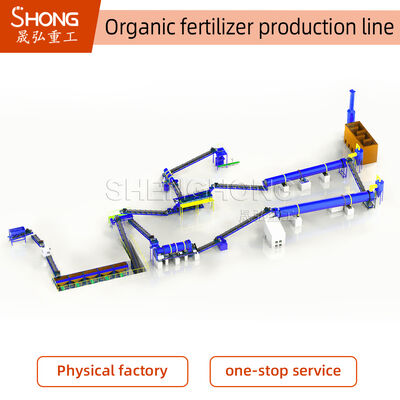 20 Tonnen/Stunde Anlage zur Verarbeitung organischer Abfälle für Düngemittel mit geringem Energieverbrauch und landwirtschaftlicher Produktion