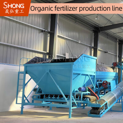 Produktionslinie für organische Düngemittel mit einer Kapazität von 8 t/h und einer Granulatorleistung von 75 kW für runde, kugelförmige Granulate