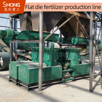 10TPY Flat Die Extrusion Organic Fertilizer Produktionslinie mit 3-10 mm Pellet Durchmesser