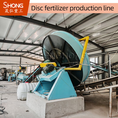 Scheibengranulator für die Produktion organischer Düngemittel für 1-20.000 Tonnen pro Jahr mit weniger als 10 % Feuchtigkeit unter Verwendung von Tiermist-Rohmaterial