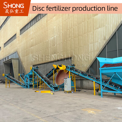 Produktionslinie für Scheibengranulatoren für organische Düngemittel mit nasser Granulation 20-40% Feuchtigkeitsgehalt und 2-8 mm Granulendurchmesser