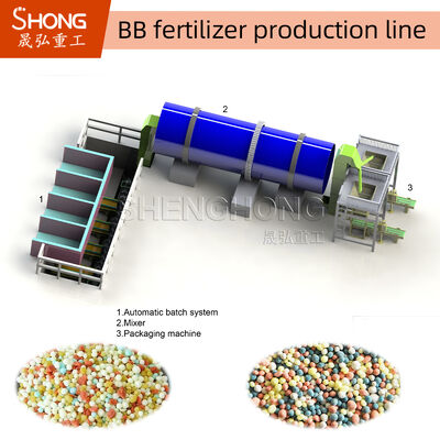 BB-Dünger-Produktionslinie mit einer Kapazität von 1-5 t/h aus Kohlenstoffstahl oder Edelstahl