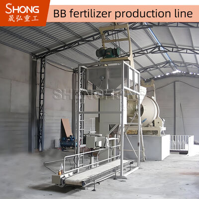 Produktionslinie für BB-Dünger aus Kohlenstoffstahl mit 10-12 T/h Kapazität und PLC-Steuerung für effizientes Massengemischen