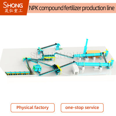 NPK-Dünger-Produktionslinie mit einem Gehalt an organischen Stoffen von ≥ 30% und einem Gesamtnährstoffgehalt von ≥ 90% bei geringem Energieverbrauch