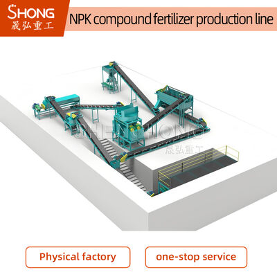 Ovale NPK-Düngemittel-Produktionslinie mit einer Kapazität von 5–100 t/h und einem Nährstoffgehalt von ≥90 % für den landwirtschaftlichen Einsatz