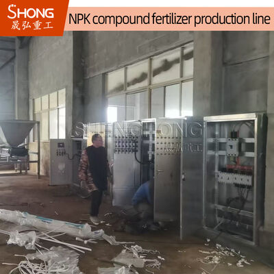 Organische Stoffe ≥ 30% NPK Düngemittel-Produktionslinie mit 1-2 Tonnen Kapazität pro Stunde und Doppelwalzgranulation