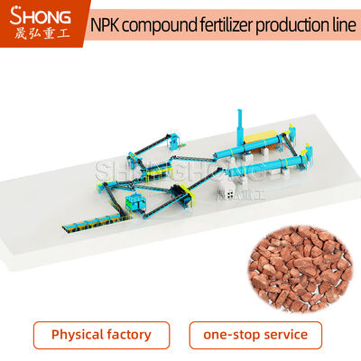 Einfache Bedienung NPK Düngemittel-Produktionslinie mit hohem Gehalt an organischer Substanz und langer Lebensdauer