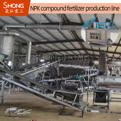 Produktionslinie für Düngemittel mit Doppelrollen-Extrusion NPK 5000 kg/h für Trockenpulvergranulation