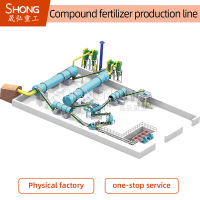 Maßgeschneiderte Produktionslinie für Zusammengesetzte Düngemittel mit hohem Nährstoffgehalt ≥ 90% und mehrfachen Granulengrößen 2-6 mm