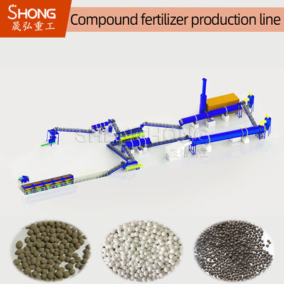 Produktionslinie für Mischdünger mit Rotationstrommel-Granulationsmaschine für 3-8 mm Granulagröße und hohe Granulafestigkeit
