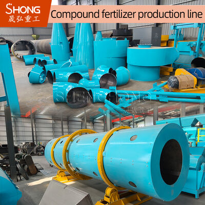 Rotationstrommelgranulator aus Kohlenstoffstahl für die NPK-Produktionslinie für Mischdünger mit 18-20 t/h Kapazität und individueller Spannung