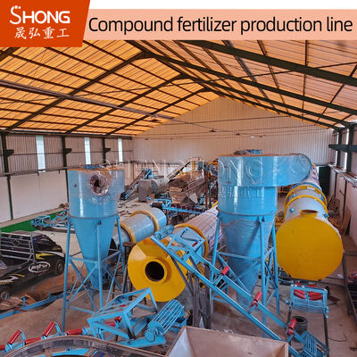NPK Produktionslinie für Zusammengesetzte Düngemittel 15 Tonnen pro Stunde für kugelförmige Granulate mit Ammoniumnitratkompatibilität