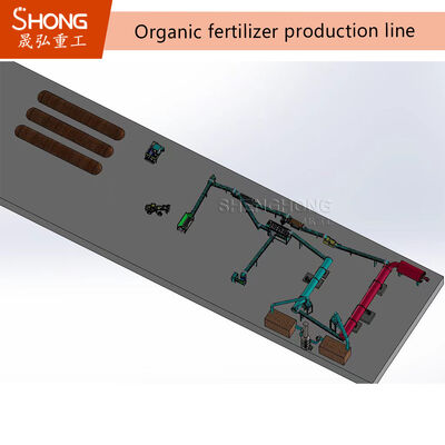 Schlüsselfertige Produktionslinie und Anlage für organische Düngemittel mit 10-12 Tonnen Kapazität pro Stunde und Auslandsanlagen