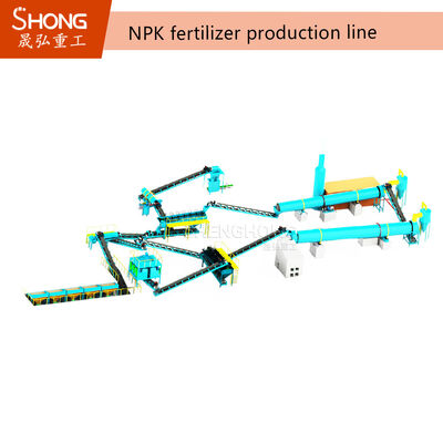 NPK-Düngemittel-Granulieranlage für mehrere Rohstoffe mit Walzenpressgranulierung und einstellbarer Granulatgröße