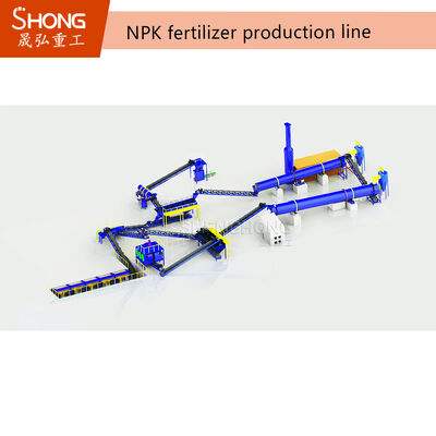 Niedrige Investitionskosten SPS-Automatische Steuerung Einfache Bedienung NPK-Düngemittelgranulierungsanlage für kleine und mittlere Fabriken