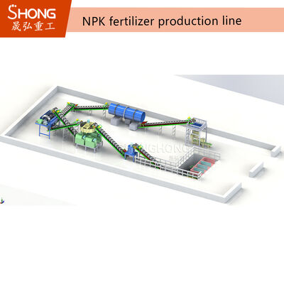 Kompaktes Bauwerk NPK Düngemittelgranulierungsanlage mit platzsparendem Design und 1-10 T/h Kapazität