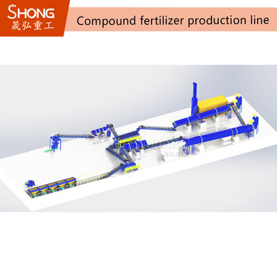 Automatische Fertigungslinie für Mischdünger mit einer Kapazität von 10 T/h und PLC-Steuerung für die kontinuierliche Granulation