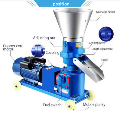 Kohlenstoffstahl-Granulator für organische Düngemittel mit kugelförmigen Partikeln von 0,3-3 mm, Flat Die Granulator